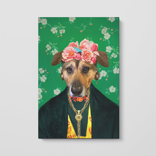 Crown and Paw - Canvas The Frida Kahlo - Custom Pet Canvas