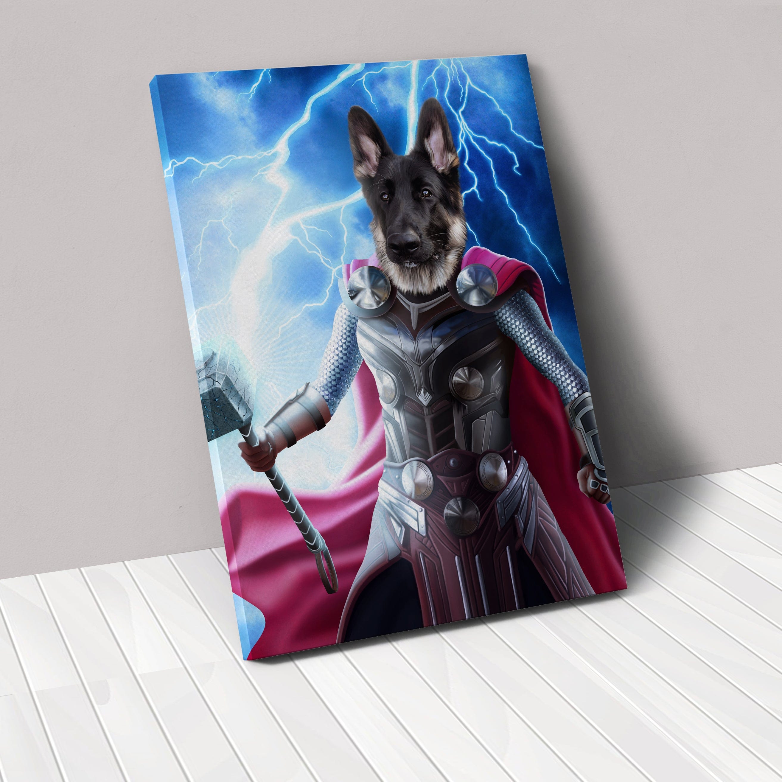 Crown and Paw - Canvas Goddess of Thunder - Custom Pet Canvas