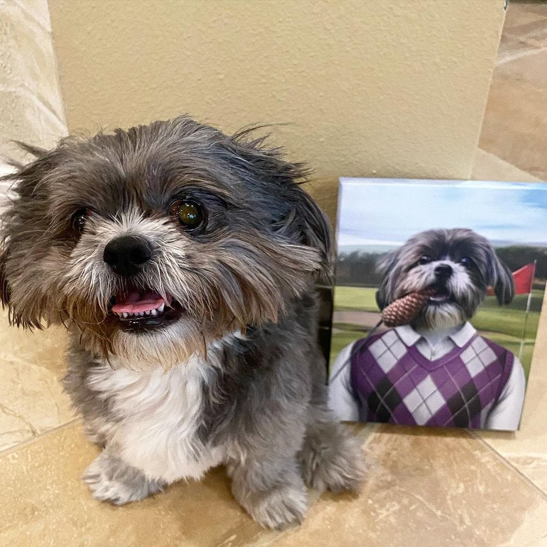 Crown and Paw - Canvas The Golfer - Custom Pet Canvas