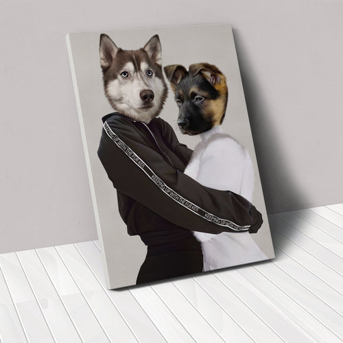 Crown and Paw - Canvas The Insta Sisters - Custom Pet Canvas