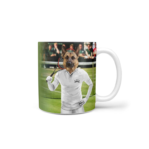 Crown and Paw - Mug Male Tennis Player - Custom Mug 11oz / White