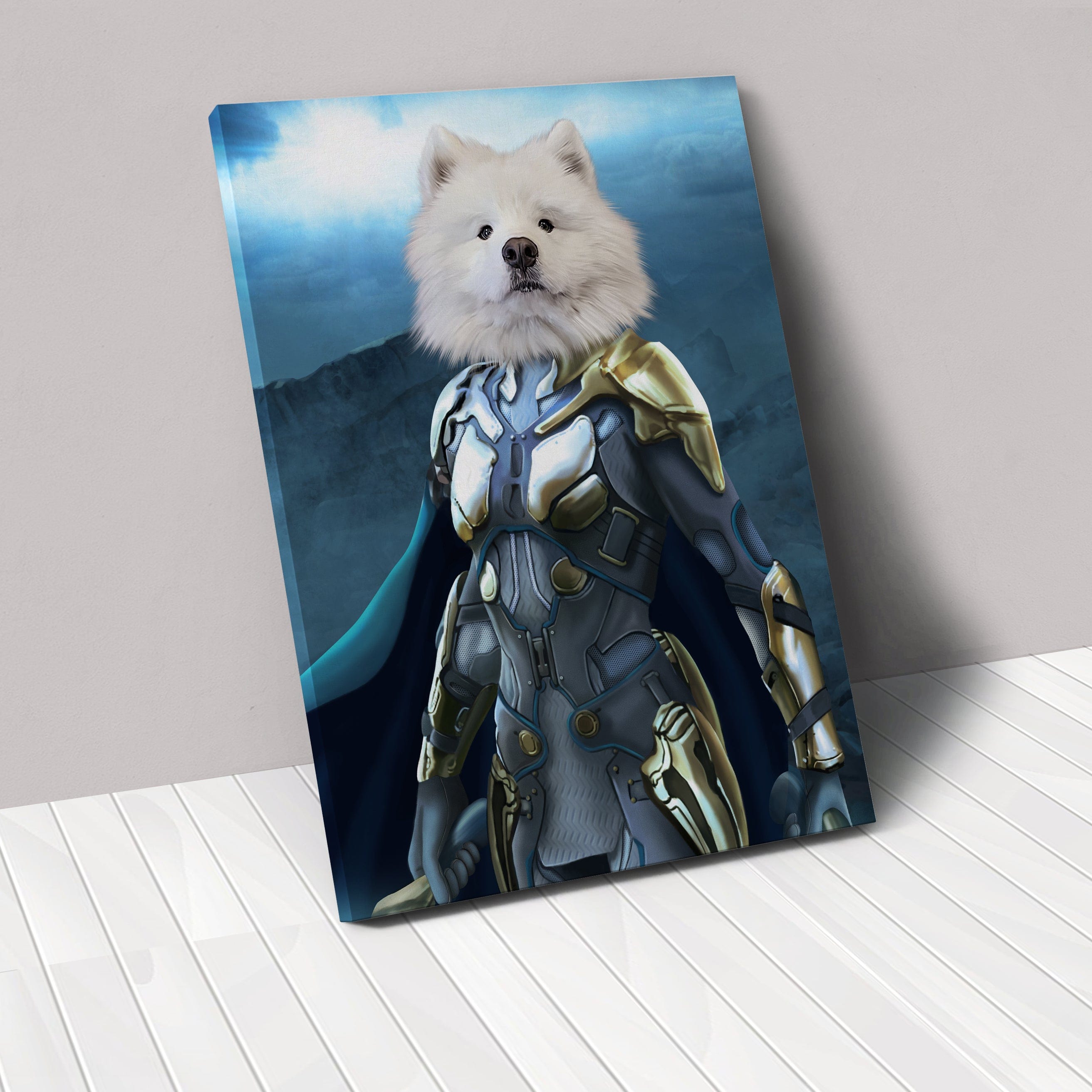 Crown and Paw - Canvas The Norse Warrior - Custom Pet Canvas