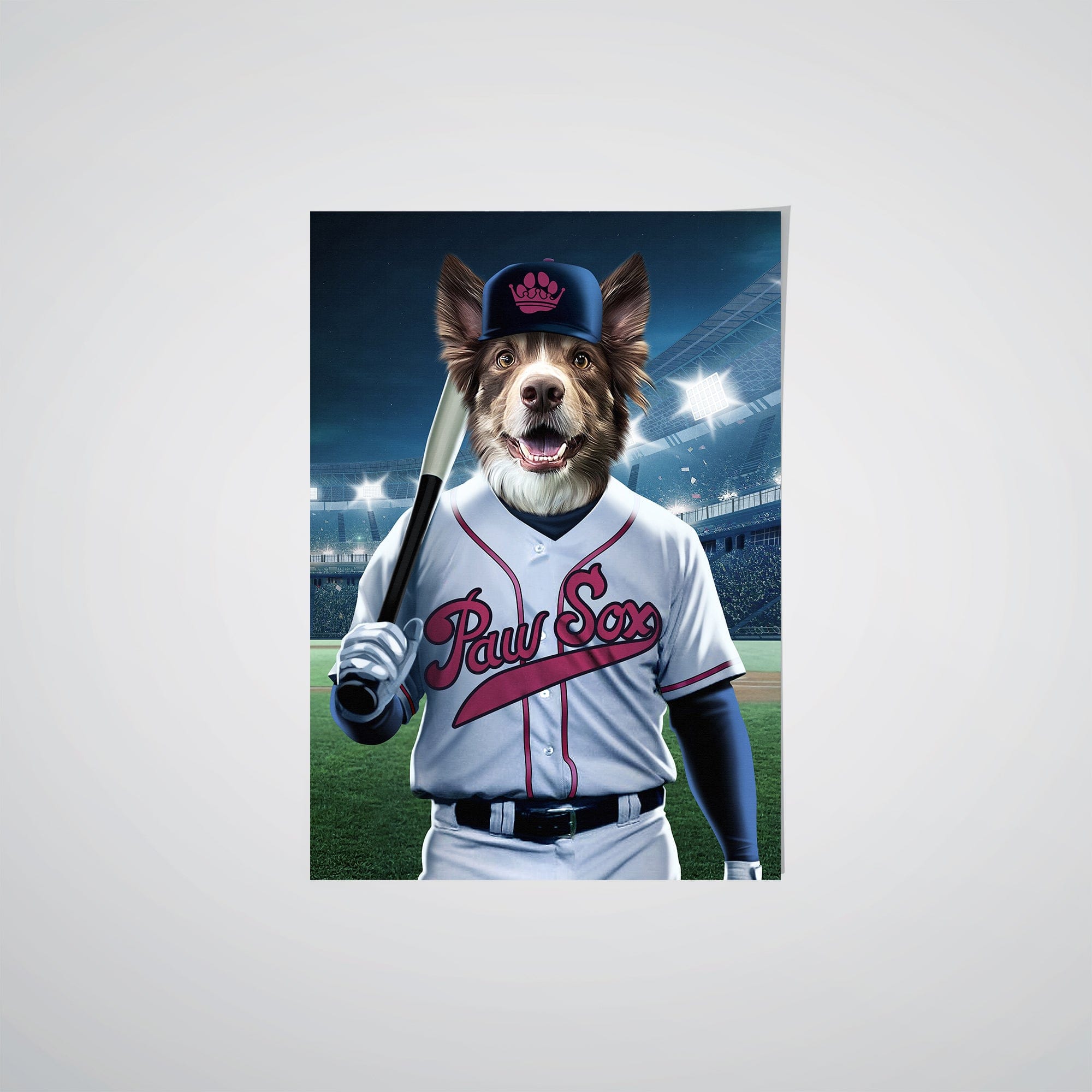 Crown and Paw - Poster Boston Paw Sox - Custom Pet Poster