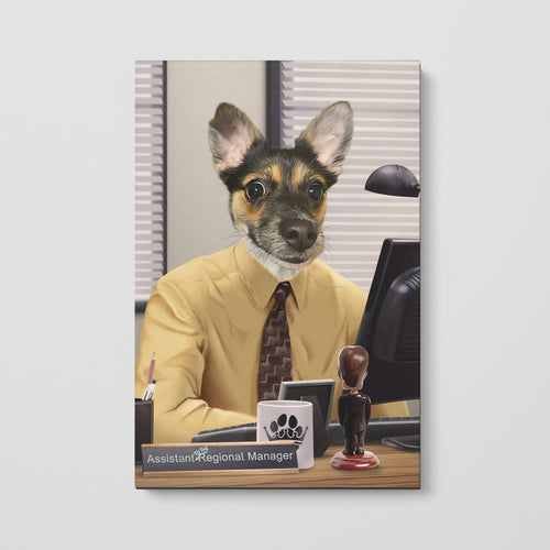 Crown and Paw - Canvas The Pawssistant Manager - Custom Pet Canvas