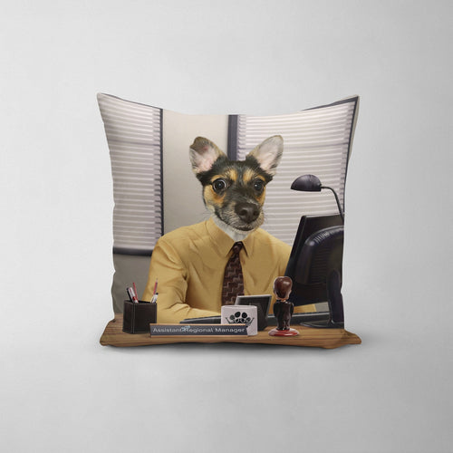 Crown and Paw - Throw Pillow The Pawssistant Manager - Custom Throw Pillow