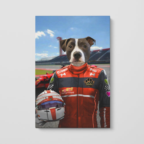 Crown and Paw - Canvas The Red Driver - Custom Pet Canvas