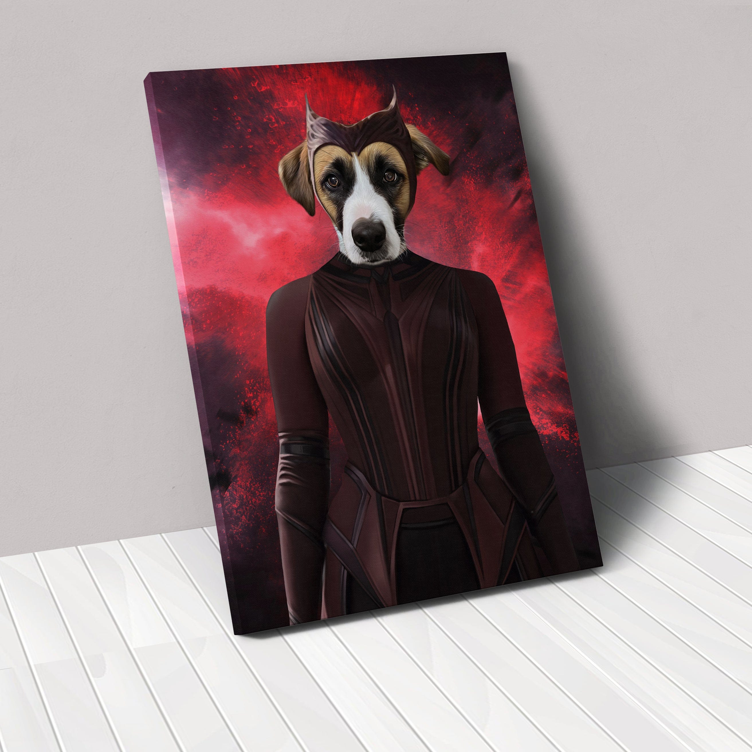 Crown and Paw - Canvas The Red Witch - Custom Pet Canvas