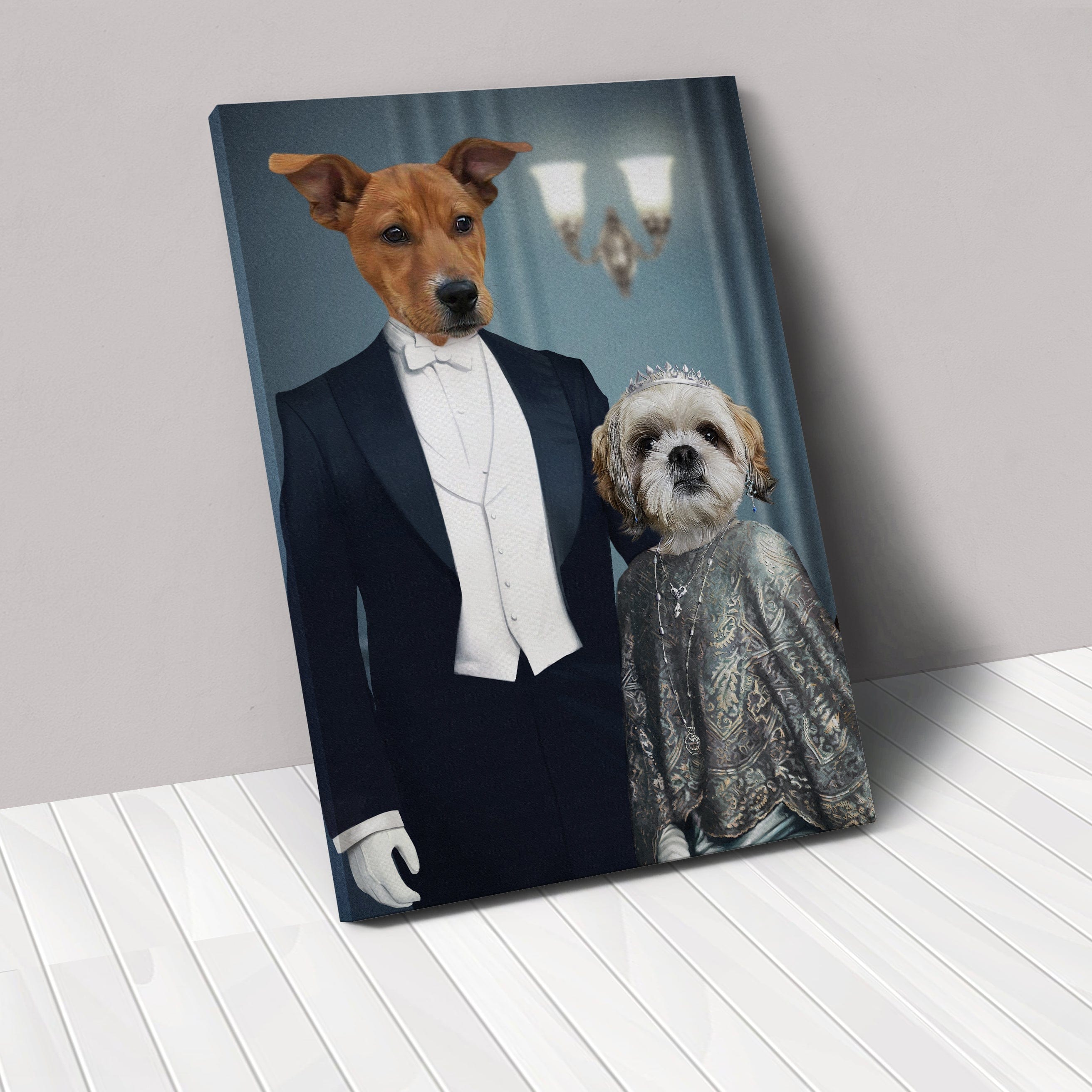 Crown and Paw - Canvas Robert and Cora - Custom Pet Canvas