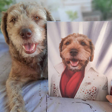 The Rock God - Custom Pet Canvas