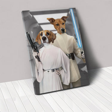The Space Siblings - Custom Pet Canvas