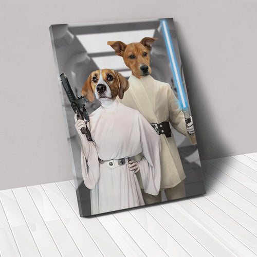 Crown and Paw - Canvas The Space Siblings - Custom Pet Canvas
