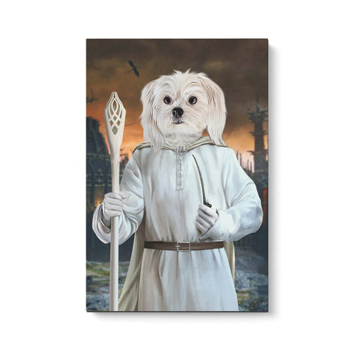 Crown and Paw - Canvas The White Sorcerer - Custom Pet Canvas