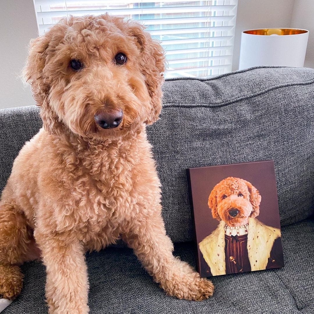Crown and Paw - Canvas The Young King - Custom Pet Canvas