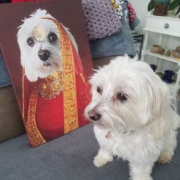 Crown and Paw - Canvas The Indian Rani - Custom Pet Canvas