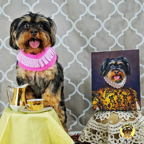 Crown and Paw - Canvas The Golden Queen - Custom Pet Canvas