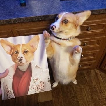 Crown and Paw - Canvas The Rock God - Custom Pet Canvas