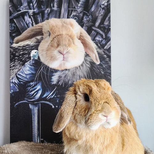 Crown and Paw - Canvas The King in the North - Custom Pet Canvas