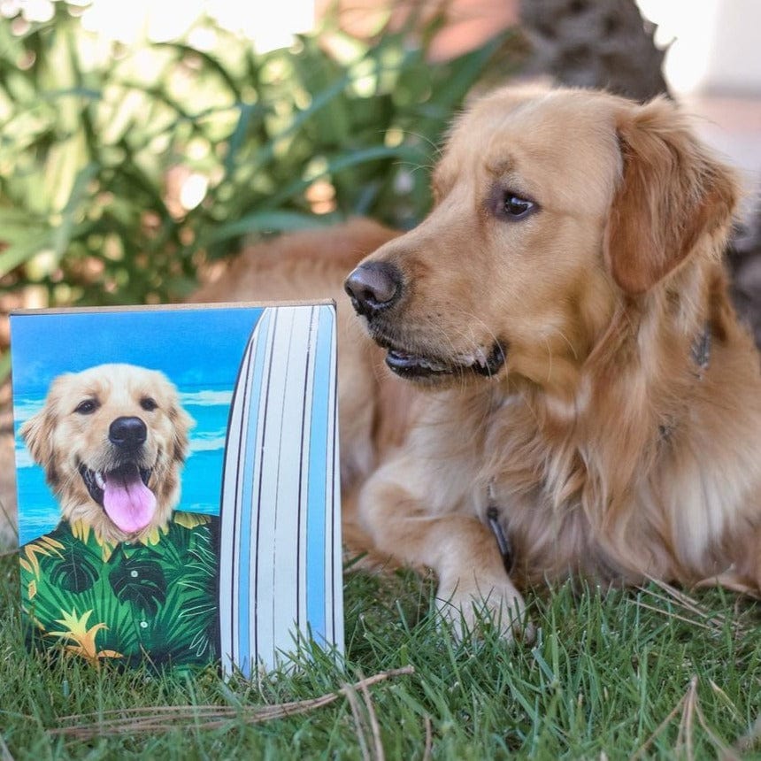 Crown and Paw - Canvas The Surfer - Custom Pet Canvas