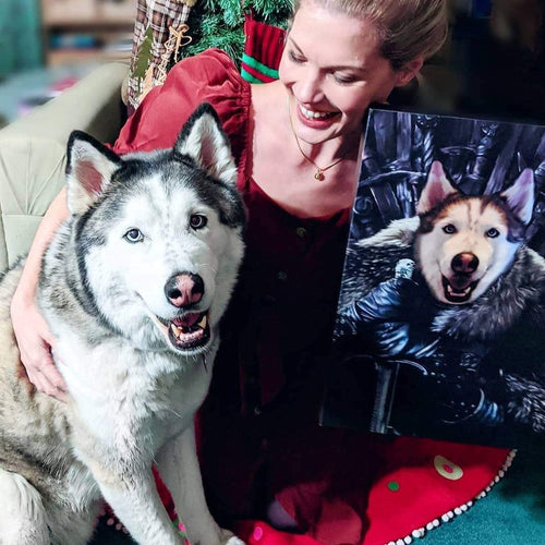 Crown and Paw - Canvas The King in the North - Custom Pet Canvas