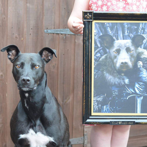 Crown and Paw - Canvas The King in the North - Custom Pet Canvas