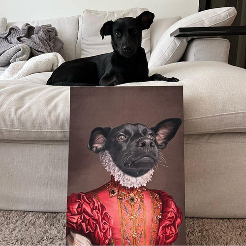 Crown and Paw - Canvas The Red Rose - Custom Pet Canvas