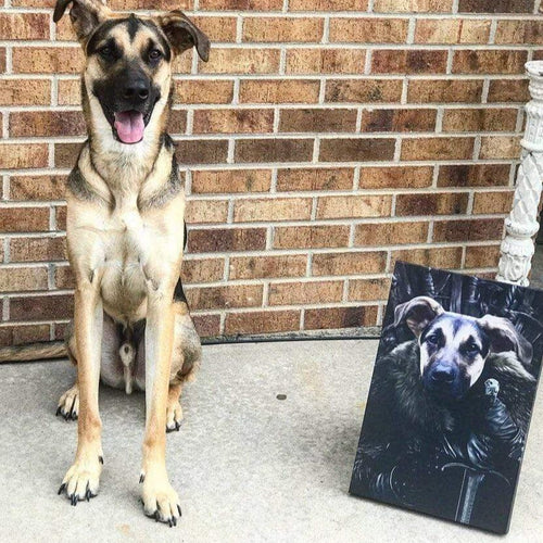 Crown and Paw - Canvas The King in the North - Custom Pet Canvas