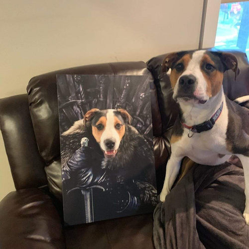 Crown and Paw - Canvas The King in the North - Custom Pet Canvas