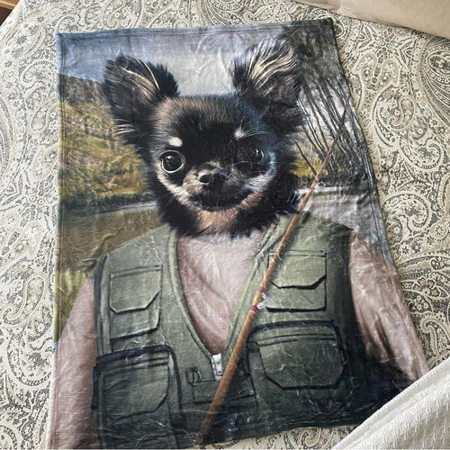 Crown and Paw - Blanket The Fisherman - Custom Pet Blanket